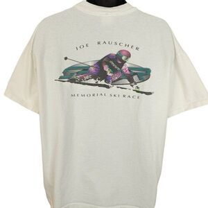 Joe Rauscher Memorial Ski Race T Shirt Vintage 90s Spyder Made In USA Mens 2XL